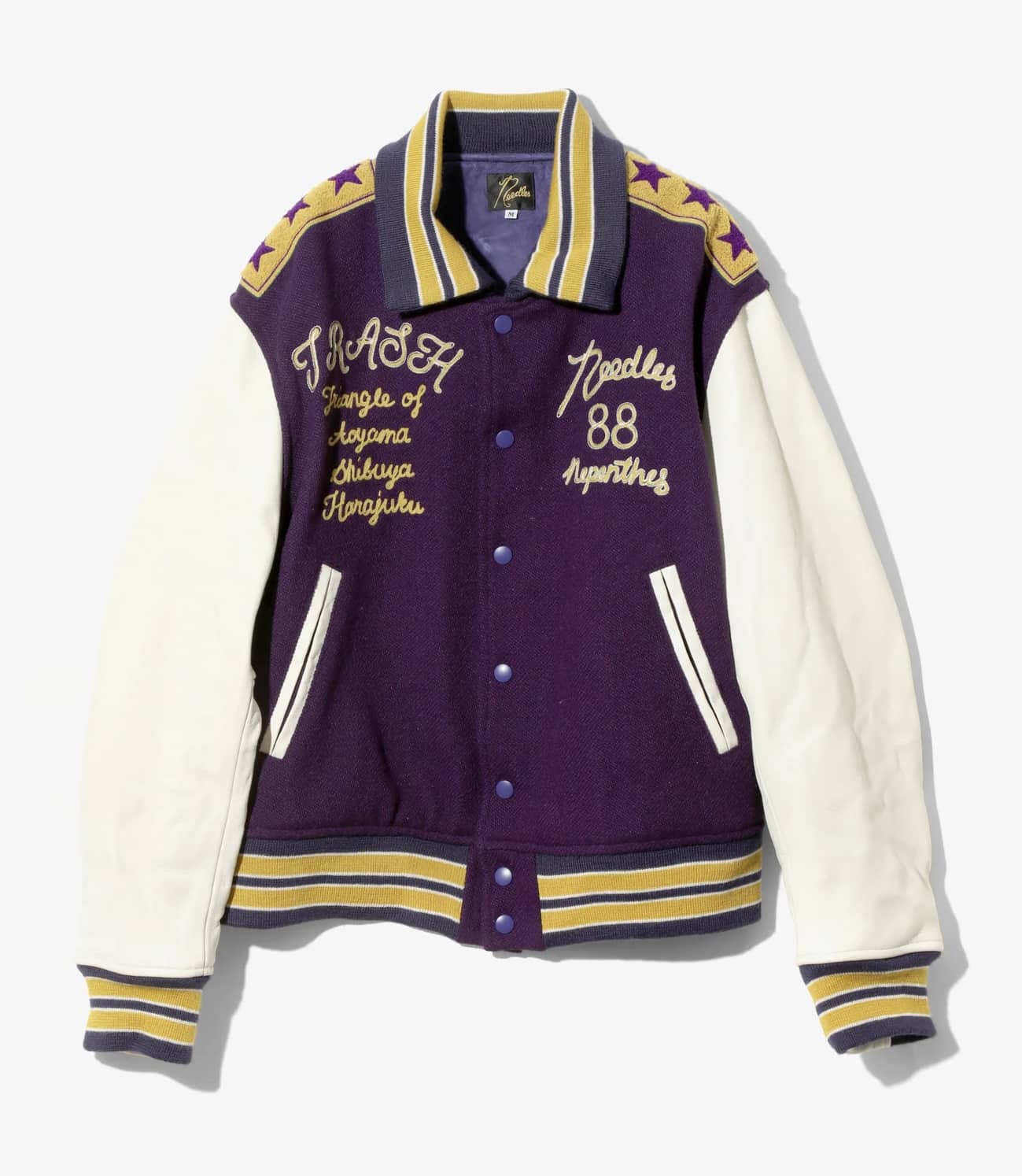 Needles 25aw "Lettered Jacket - Wool Melton" Purple Purple M