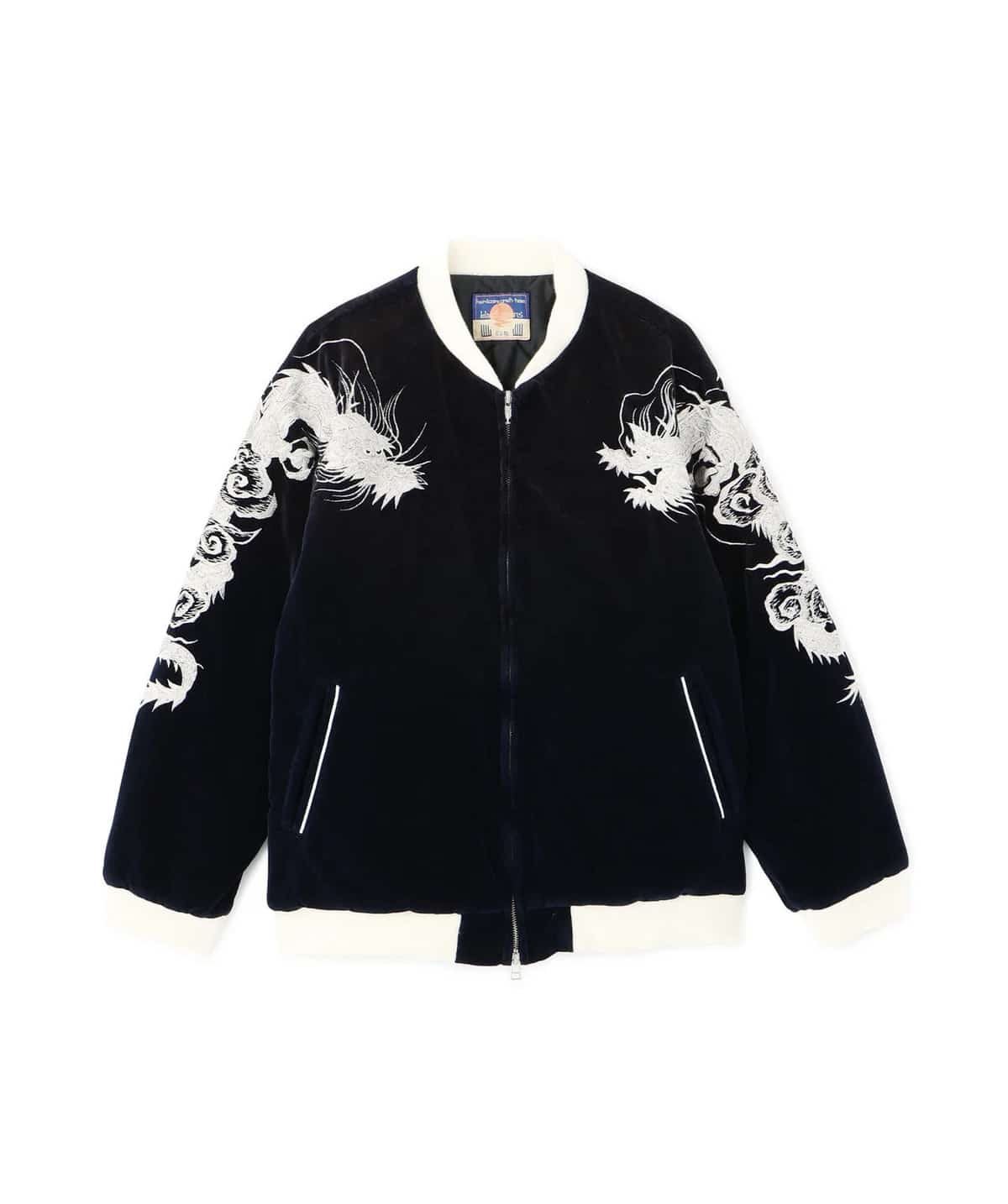 【先行予約 12月中旬-下旬 入荷予定】blackmeans 25aw "Exclusive 2head Dragon Souvenir Jacket" Navy Navy 3