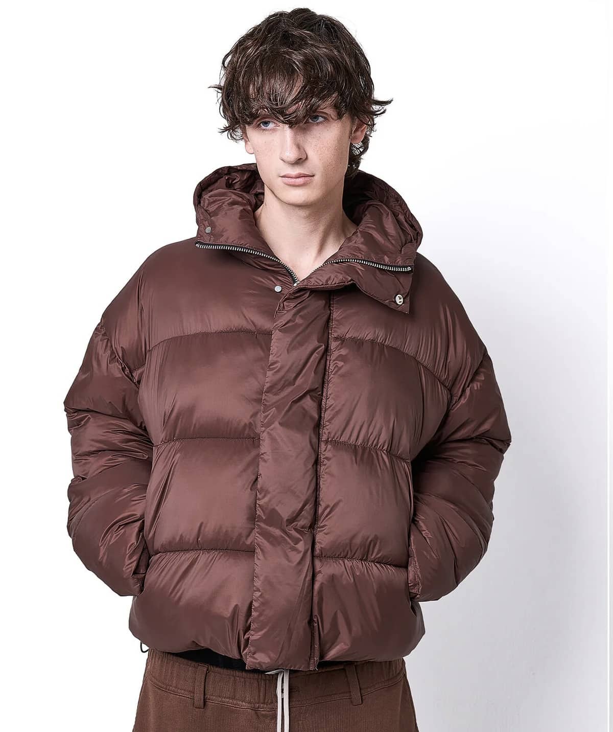 Danke Schon 25aw "高密度Nylon Hooded Blouson" Brown Brown S