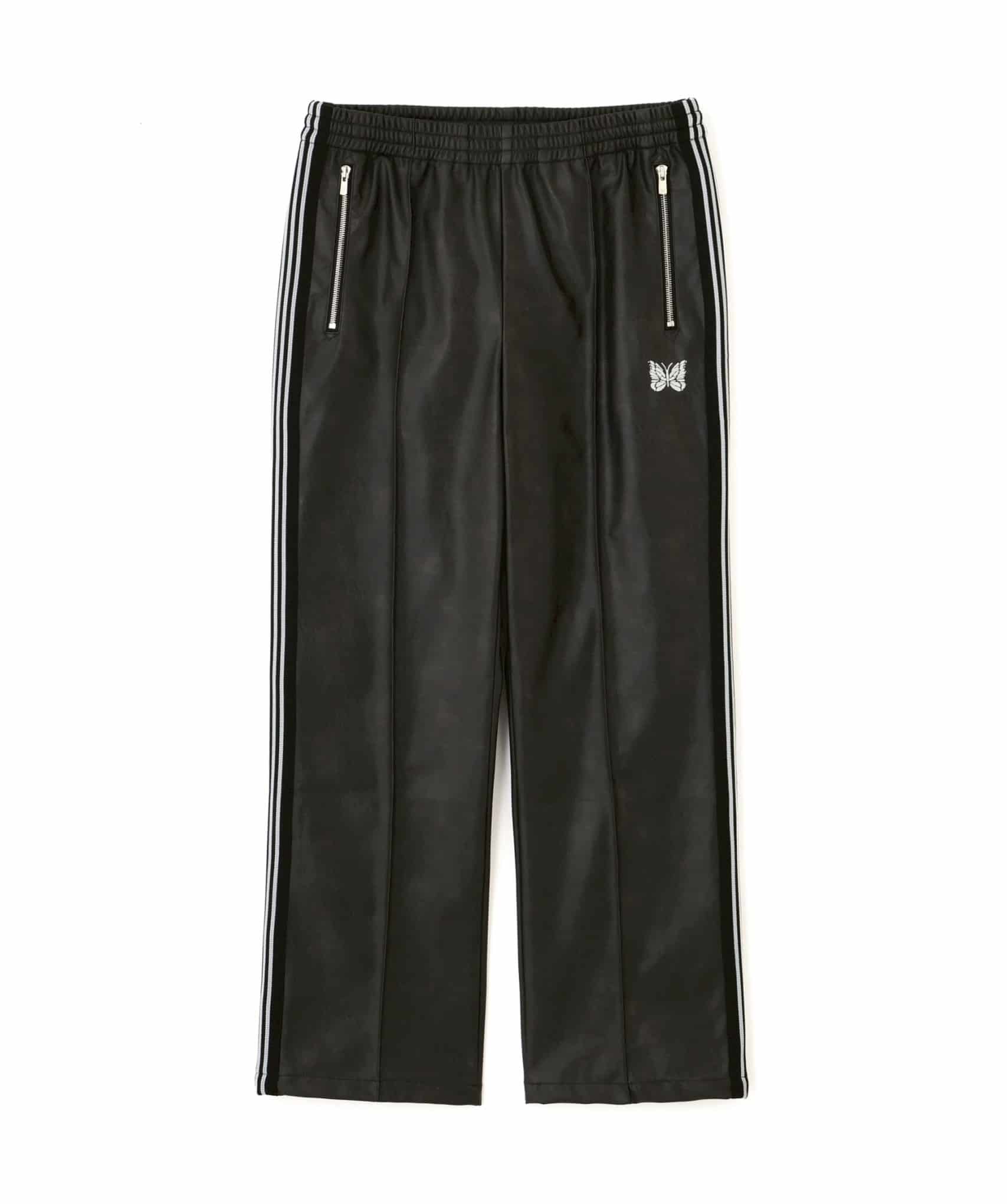 Needles 26ss "Exclusive Track Pant  Synthetic Leather" Black Black XS