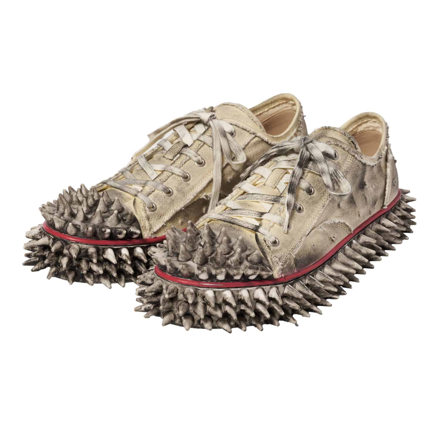 【先行予約 12月13日発売】doublet 26ss "DIRTY SPIKE TOE CAP CANVAS SNEAKER" White White 25H