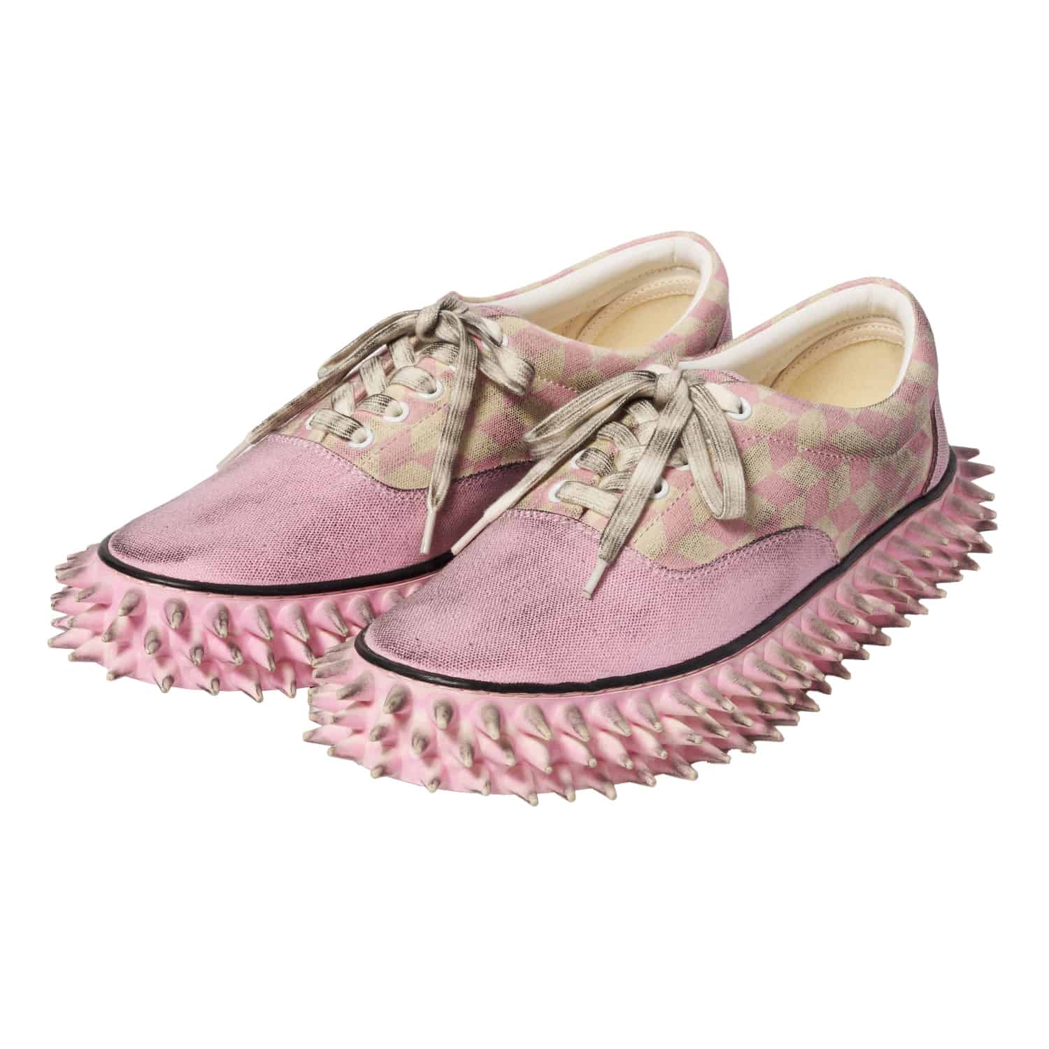 【先行予約 12月13日発売】doublet 26ss "DIRTY SPIKE CANVAS SNEAKER" Pink Pink 25H