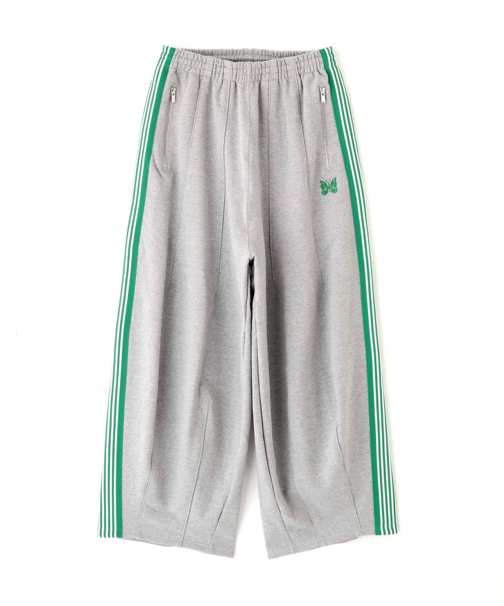 Needles 26ss "Exclusive H.D. Track Pant - Cotton Jersey" Grey/Green Grey/Green XS