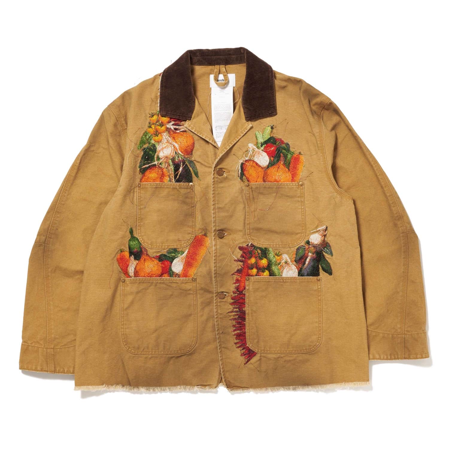 doublet 26ss "VEGETABLE EMBROIDERY WORK JACKET" Beige Beige S