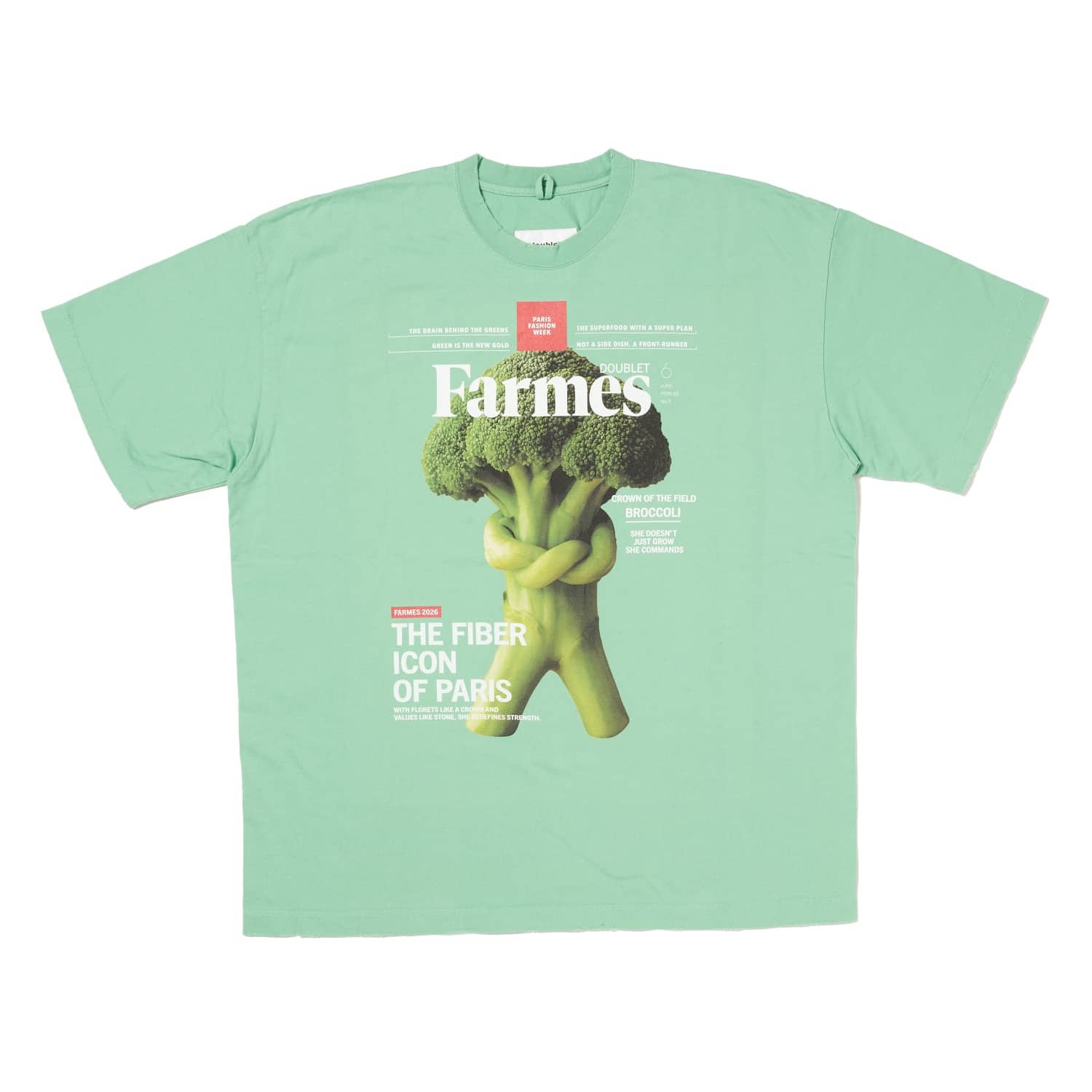 doublet 26ss "FARMES MAGAZINE COVER T-SHIRT" Green Green M