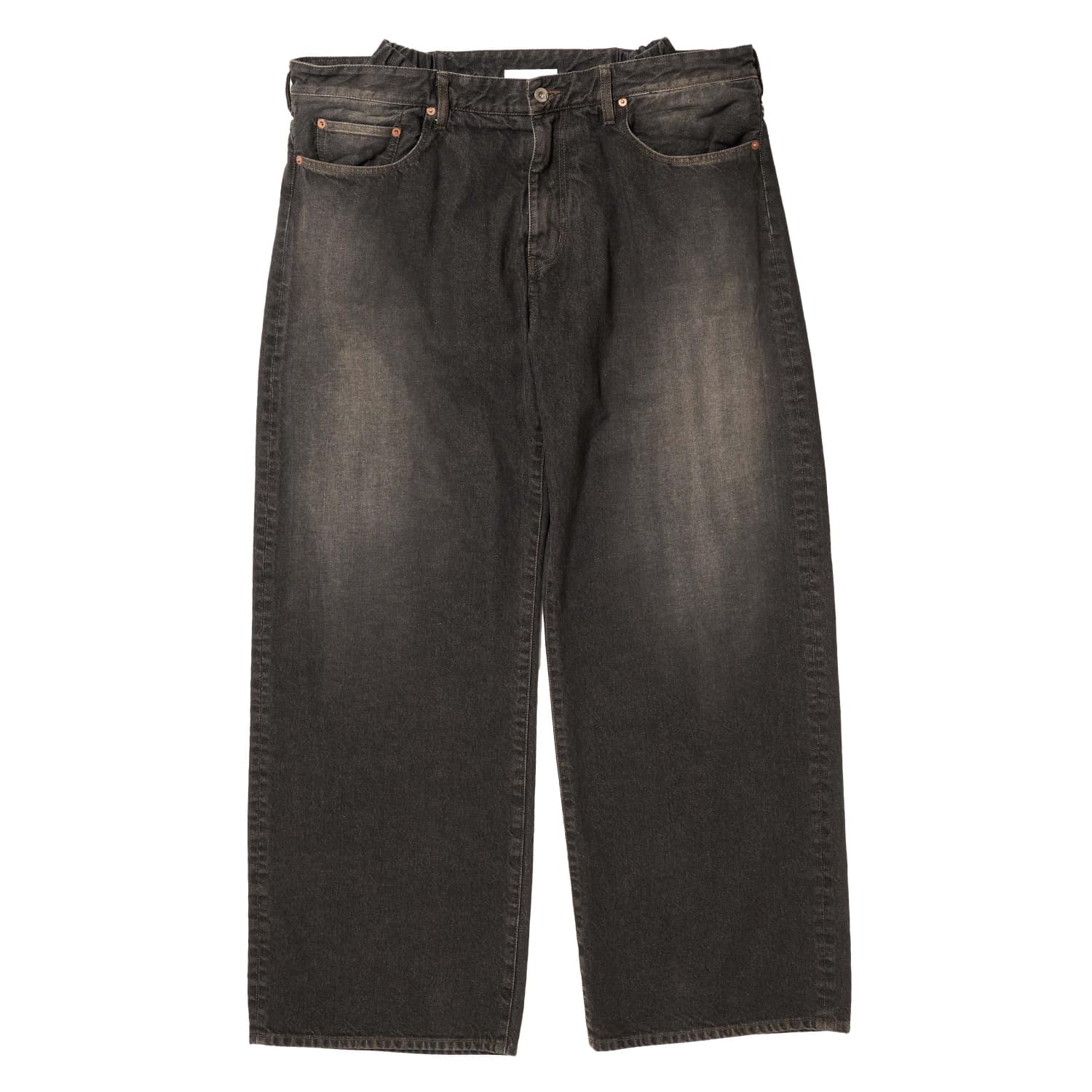 doublet 26ss "FLOATING WAIST DENIM PANTS" Black Black M