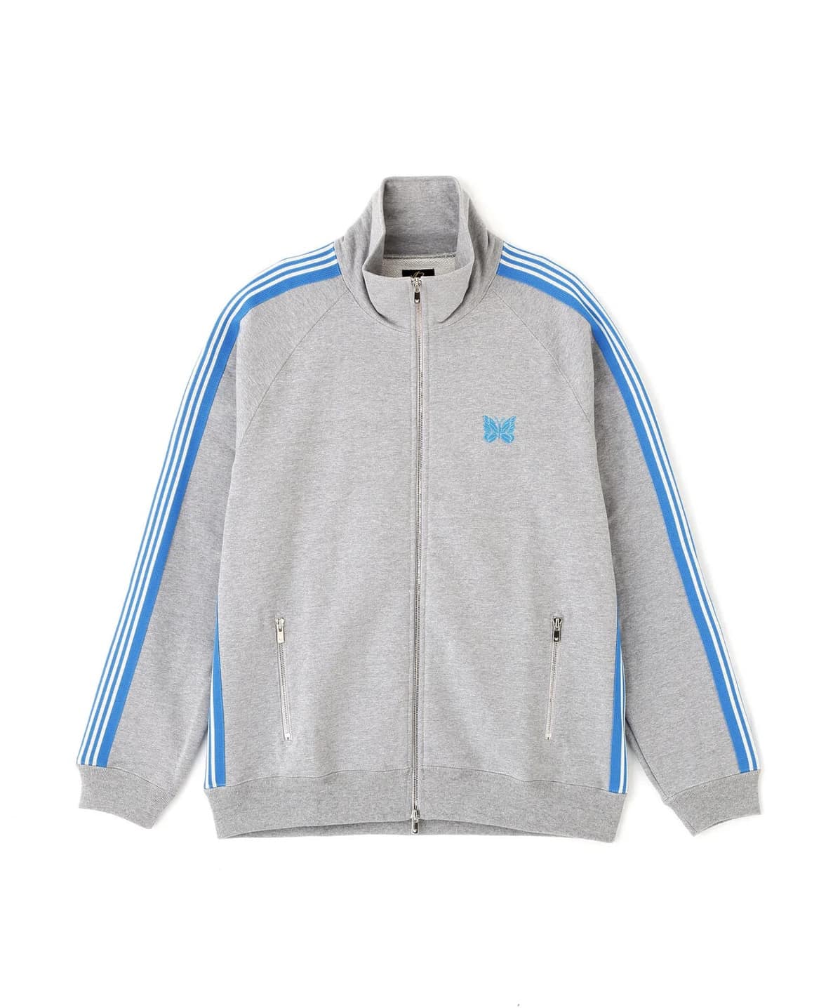 Needles 26ss "Exclusive Track Jacket - Cotton Jersey" Grey/Blue Grey/Blue S