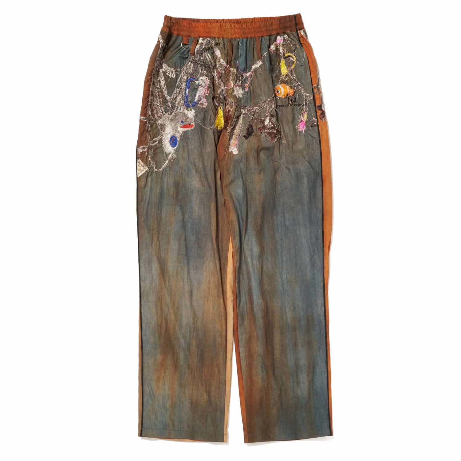 doublet 26ss "EMBROIDERED CHAIN TRACK PANTS" Brown Brown S