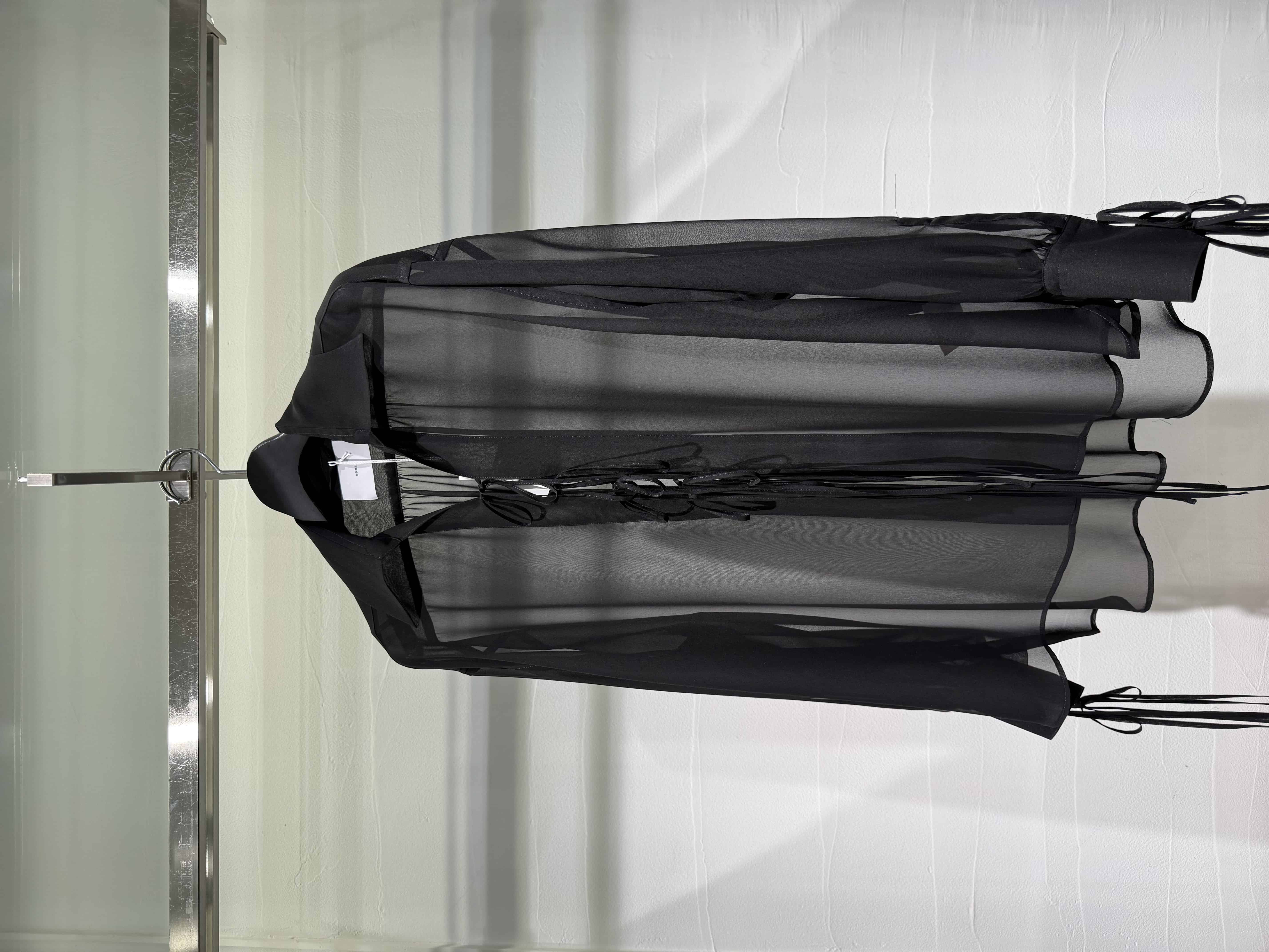 SUGARHILL 26ss "Sheer String Shirt" Black Black 2