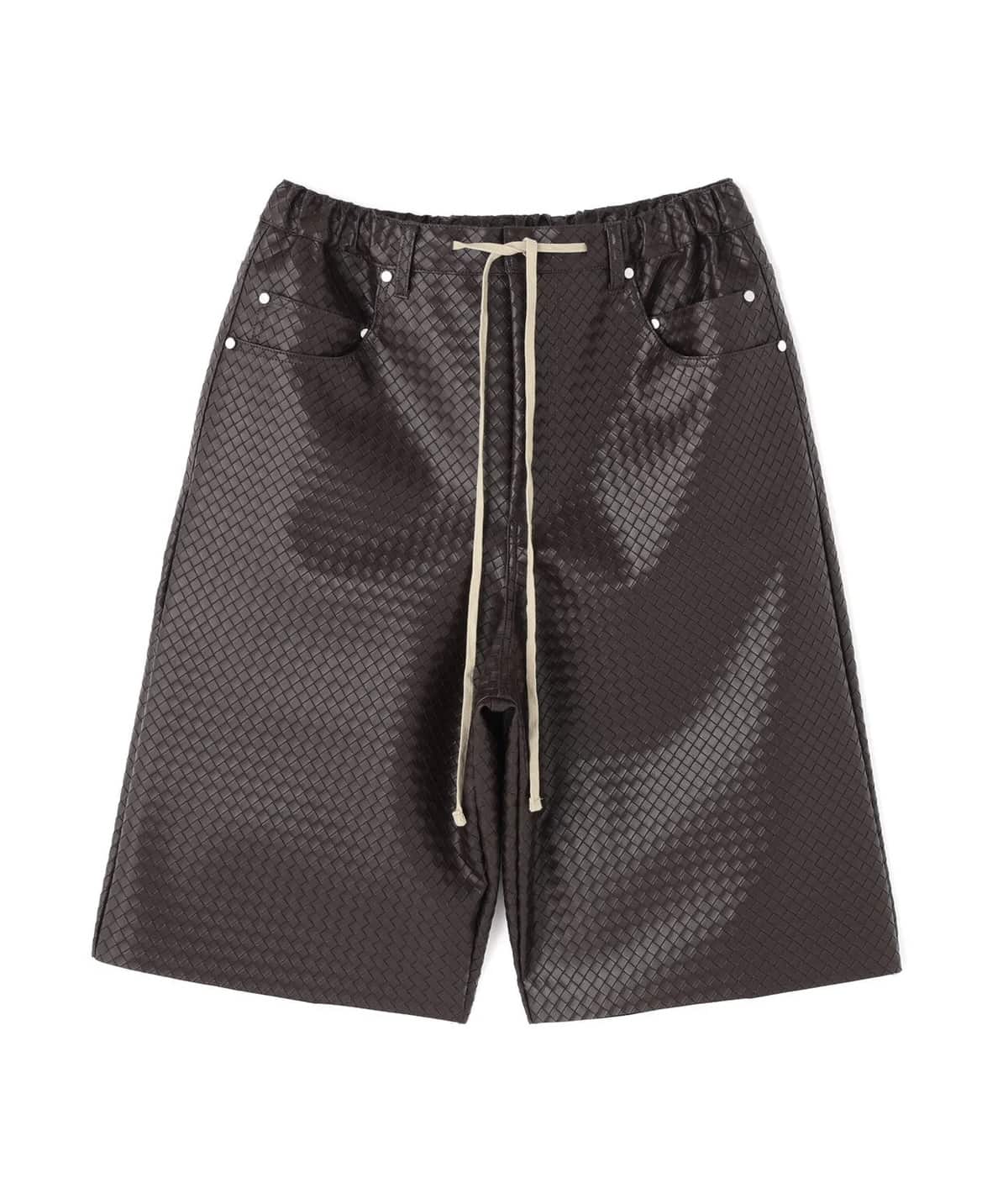 Danke Schon 26ss "Woven Faux Leather Shorts" Brown Brown M