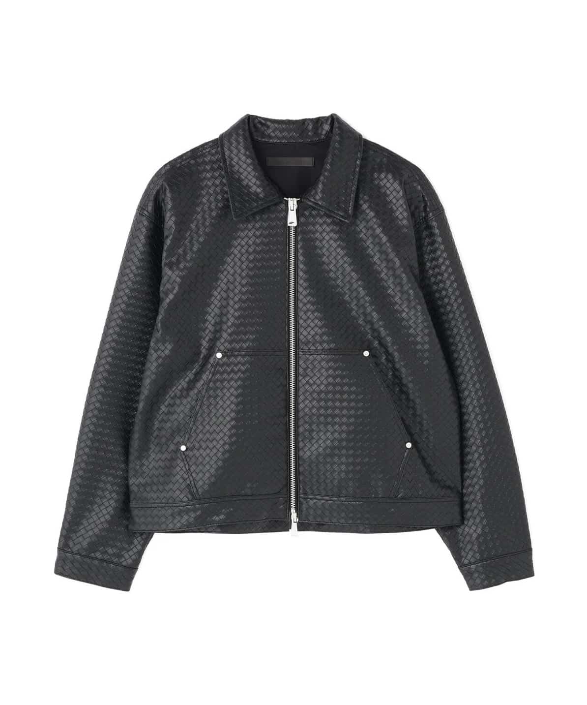 Danke Schon 26ss "Woven Faux Leather Blouson" Black Black M