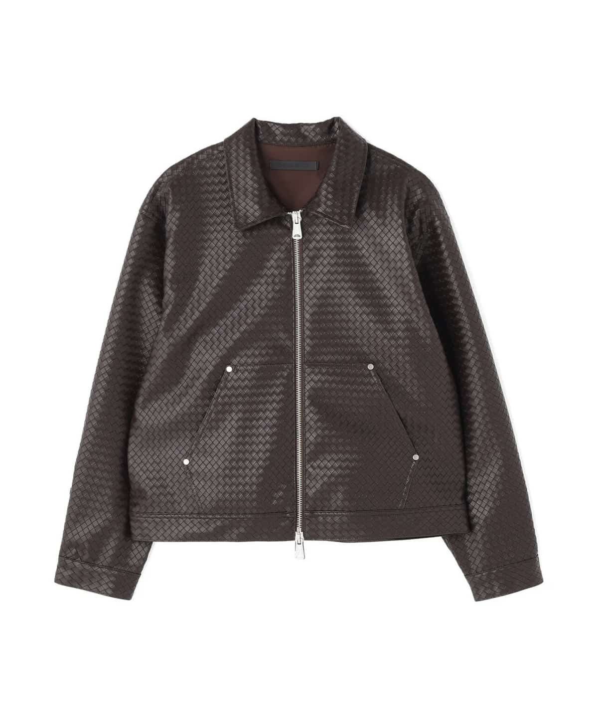 Danke Schon 26ss "Woven Faux Leather Blouson" Brown Brown M
