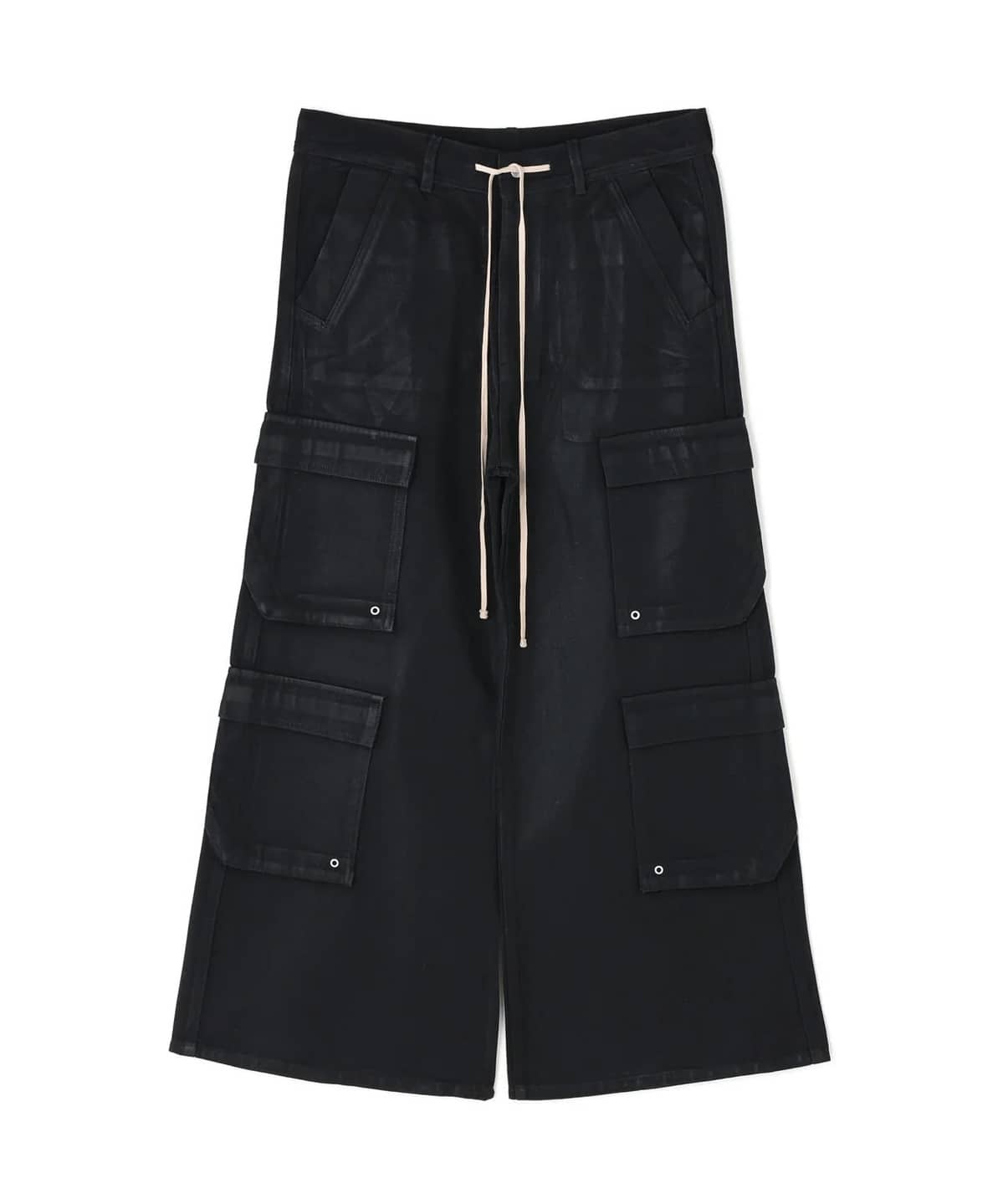 Danke Schon 26ss "11oz Rabber Coated Flare Cargo Pants" Black S