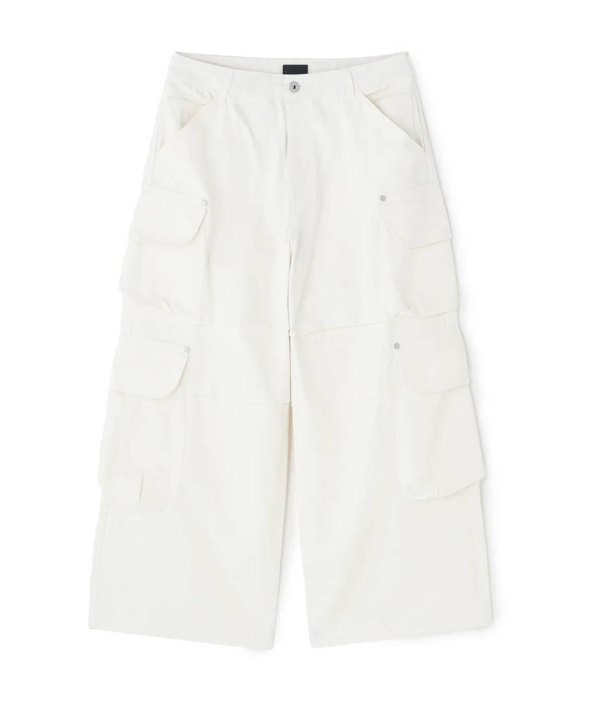 Danke Schon 26ss "10oz Katuragi W-Cargo Pants" White White S