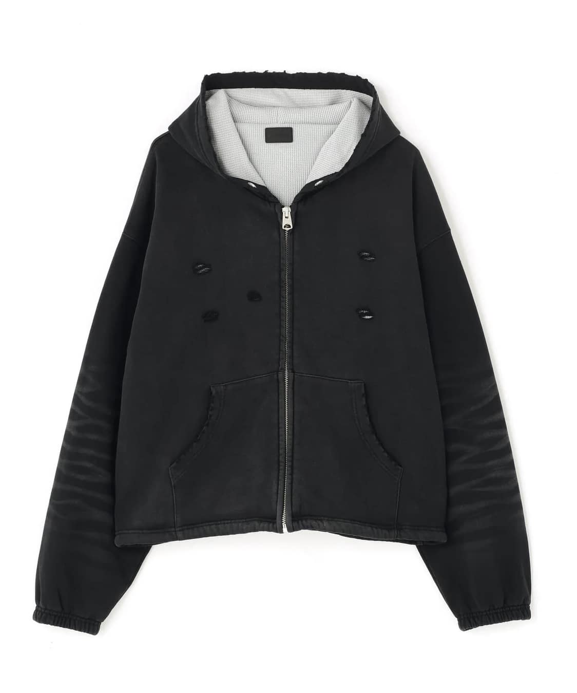 Danke Schon 26ss "SULFUR SWEAT THERMAL ZIP HOODIE" Black Black S