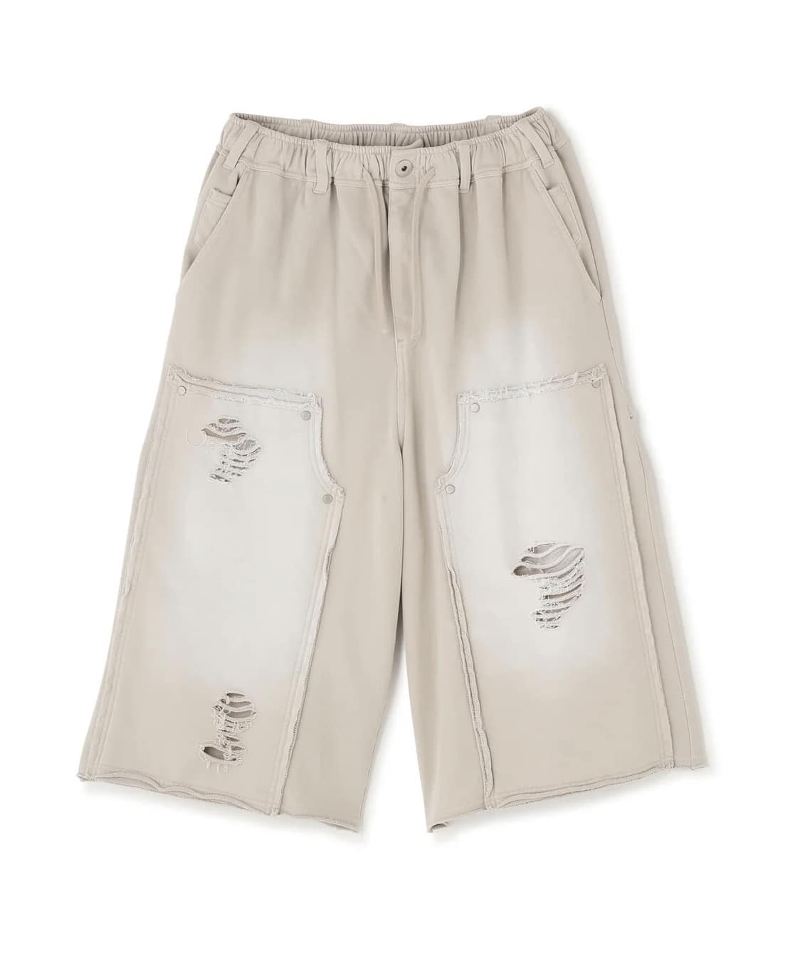 Danke Schon 26ss "SULFUR SWEAT W-KNEE SHORTS" White White S