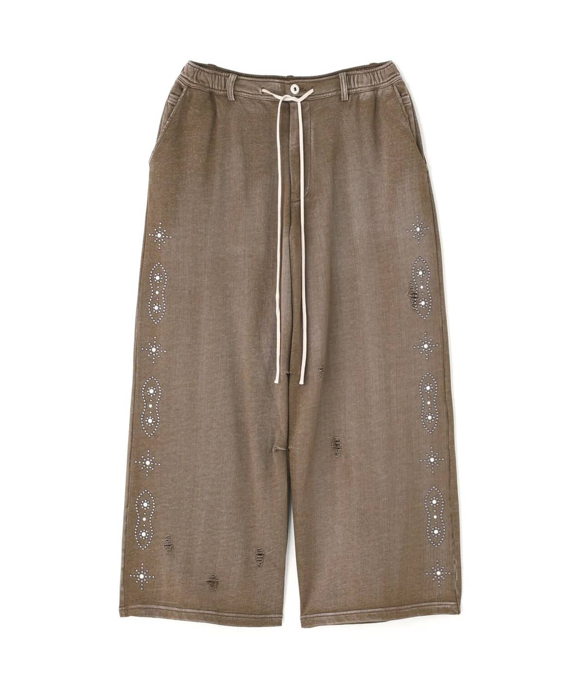 Danke Schon 26ss "Studs Sweat Baggy Pants" Brown Brown S