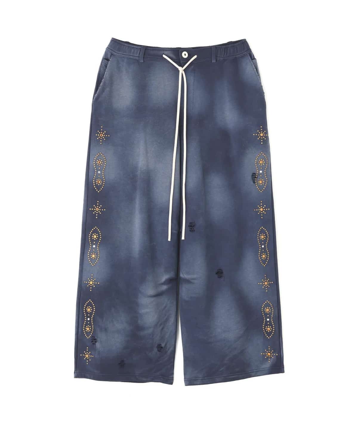 Danke Schon 26ss "Studs Sweat Baggy Pants" Navy Navy S