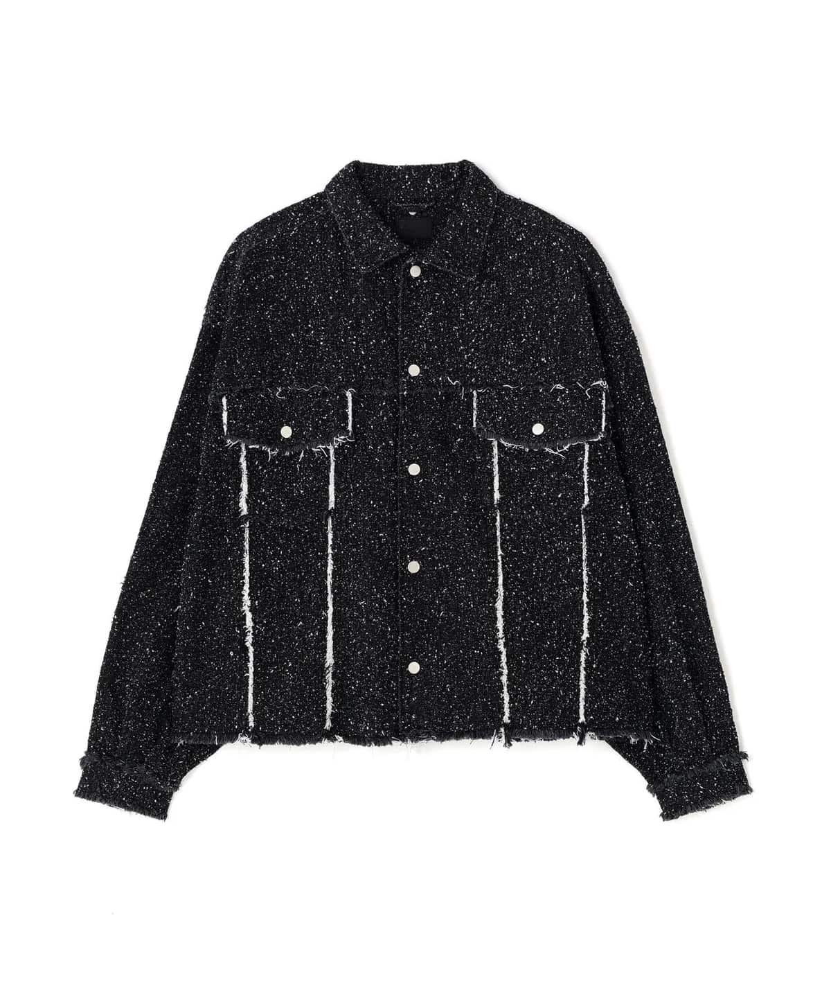 Danke Schon 26ss "Needlepunch Denim 3rd Jacket" Black Black S