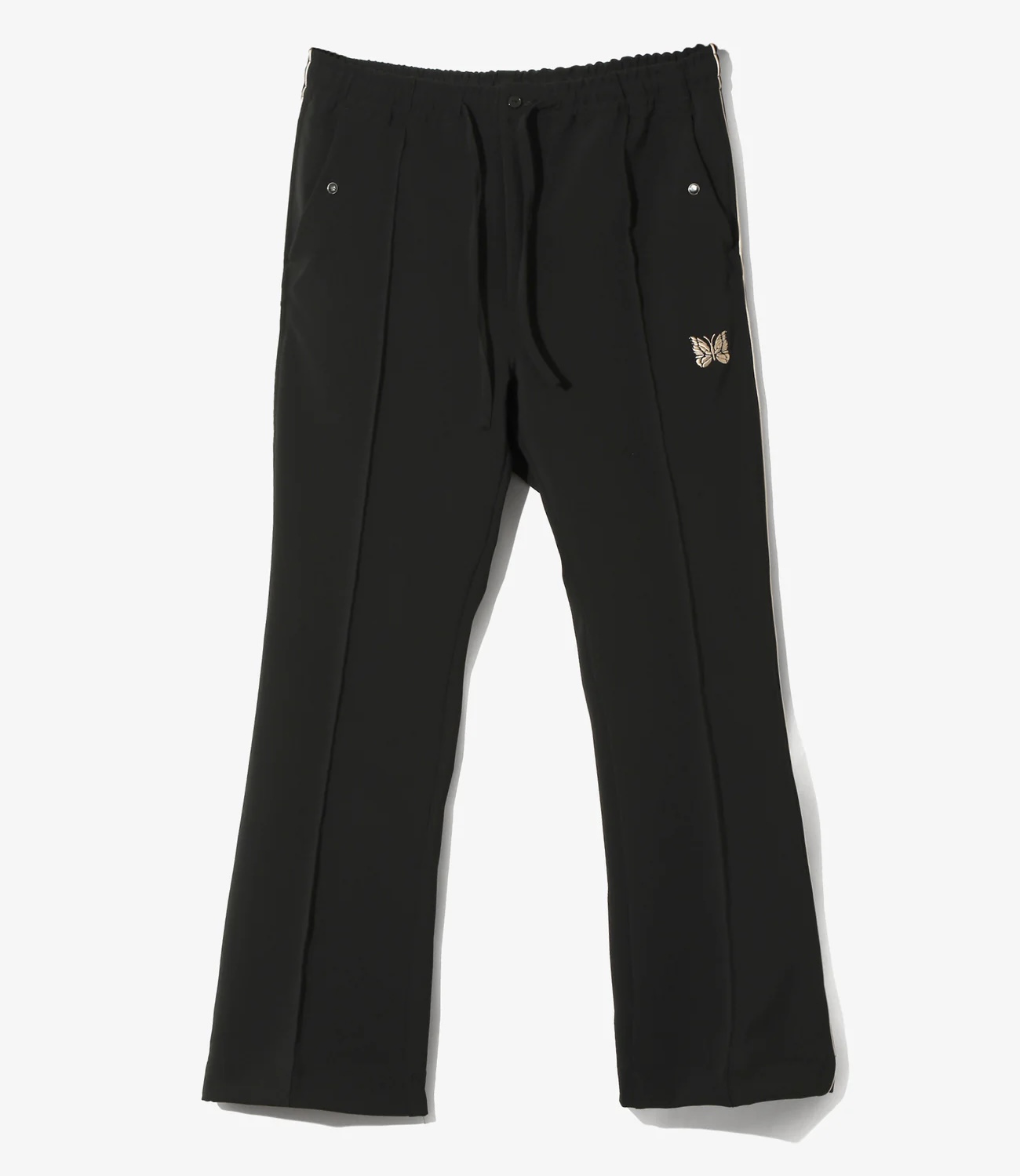 Needles 26ss "Piping Cowboy Pant - Poly Double Cloth" Black Black XS