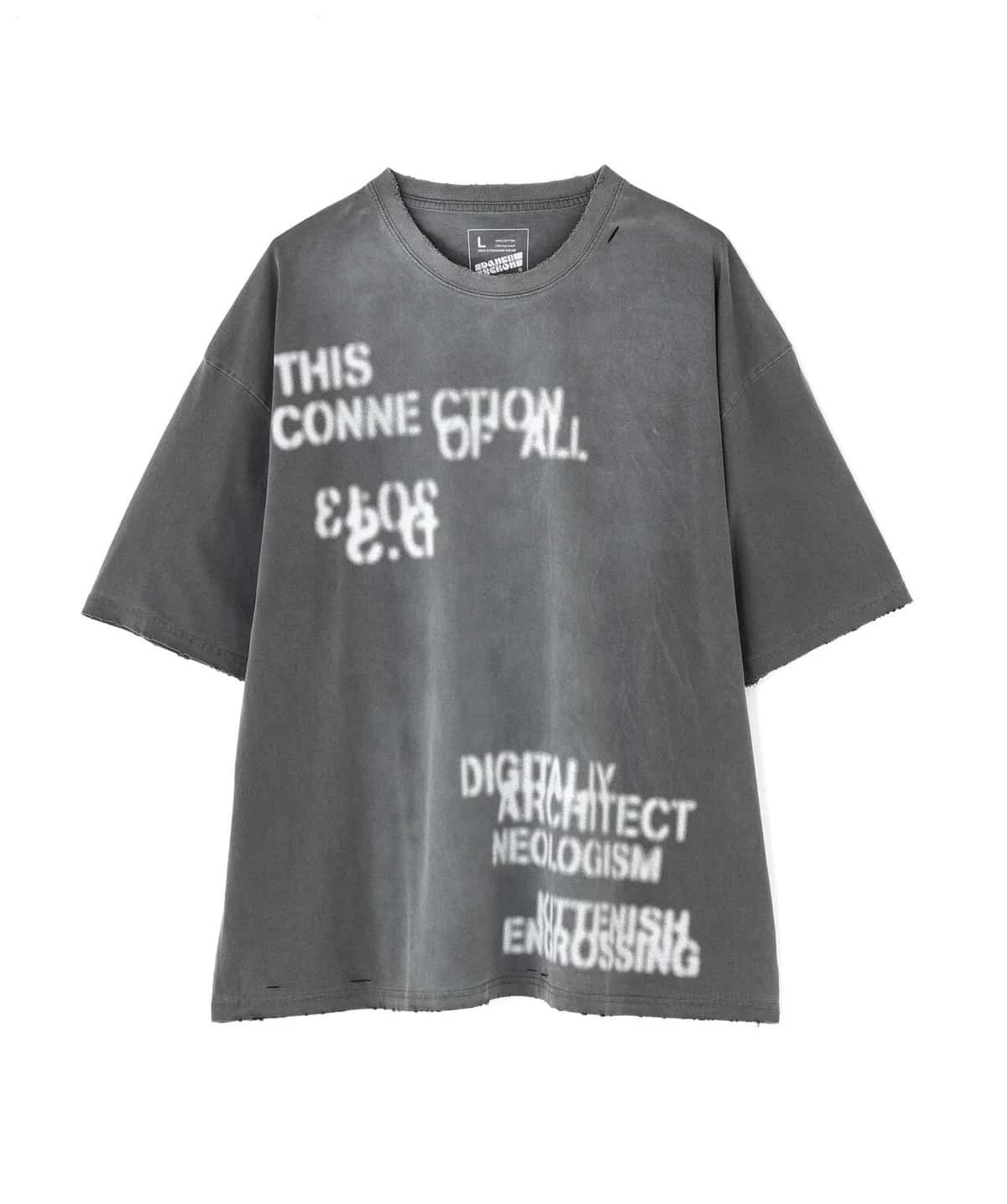 Danke Schon 26ss "Pigment Stencil S/S Tee" Black Black M