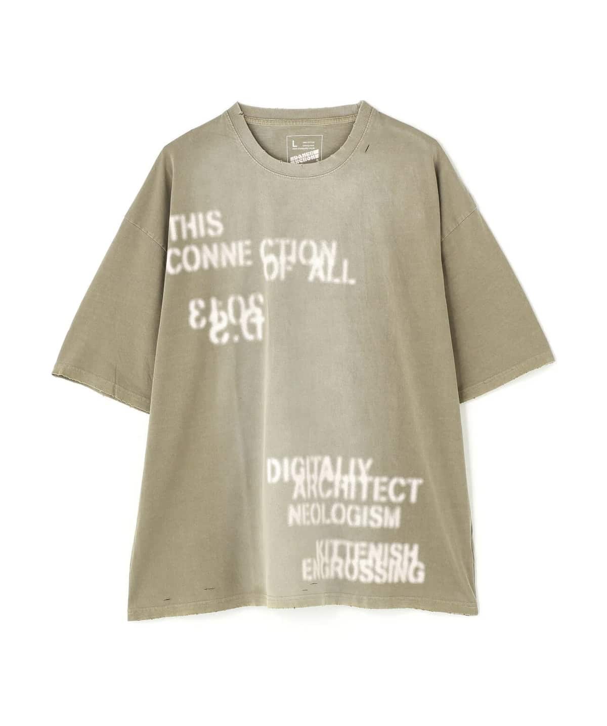 Danke Schon 26ss "Pigment Stencil S/S Tee" Beige Beige M