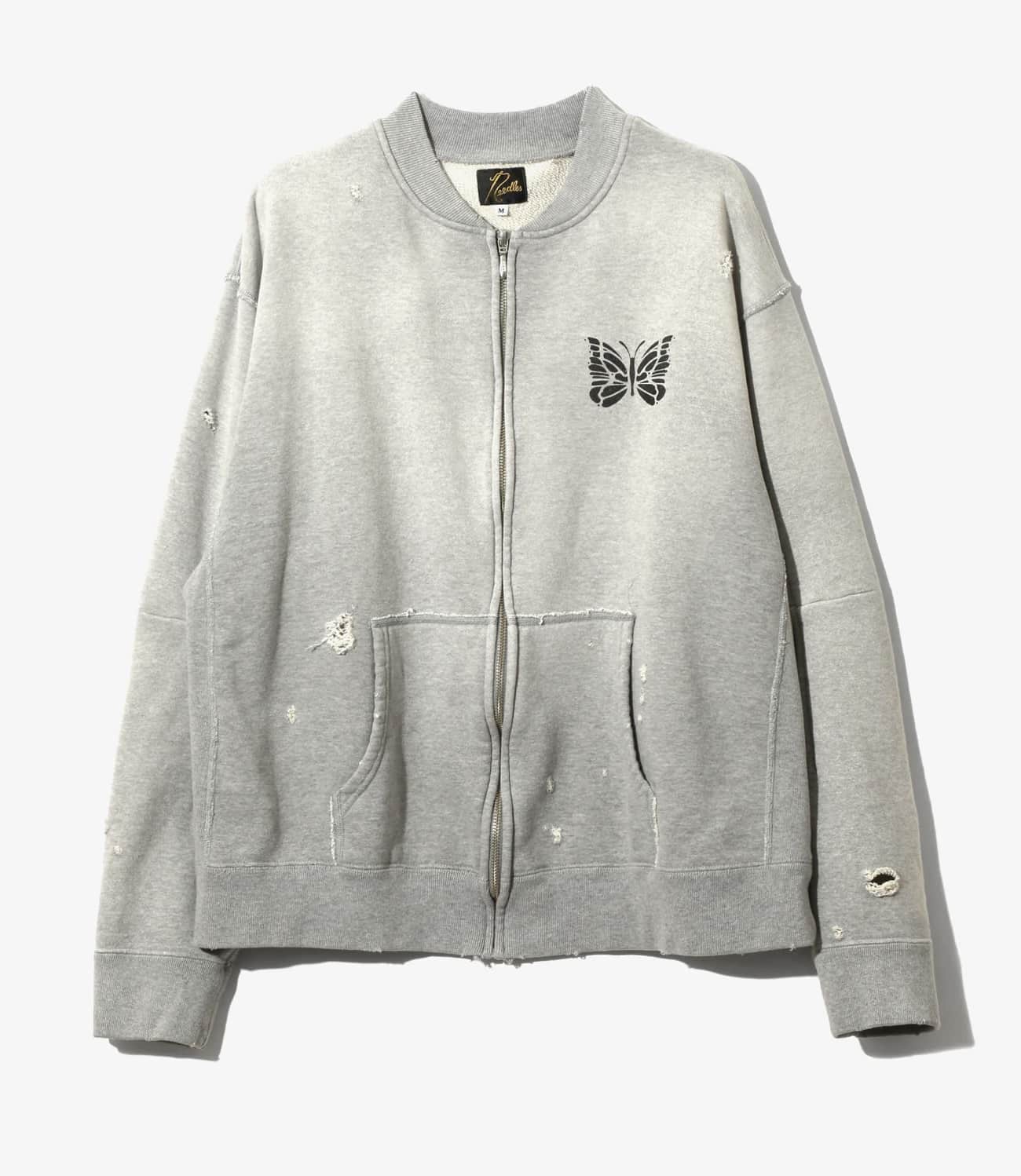 Needles 26ss "Deconstructed Zipped Sweat" Grey Grey M