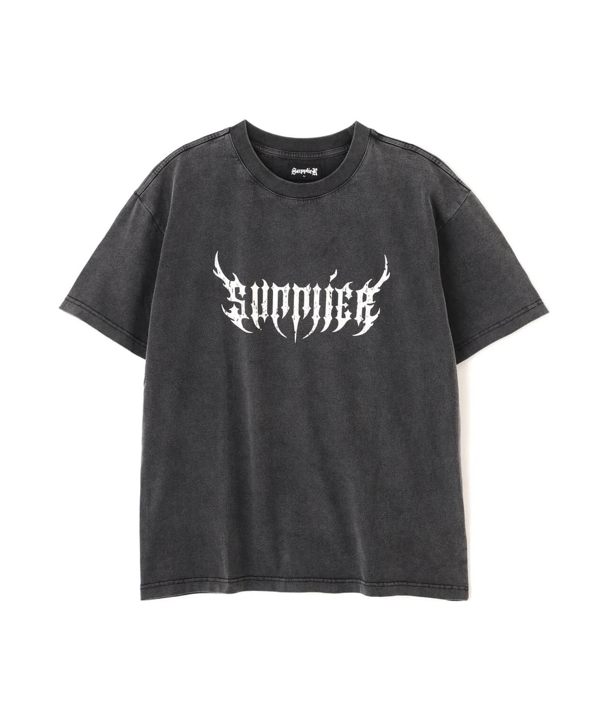SUPPLIER 26ss "Exclusive Rhinestone Fire Bones Tee" Black Black M