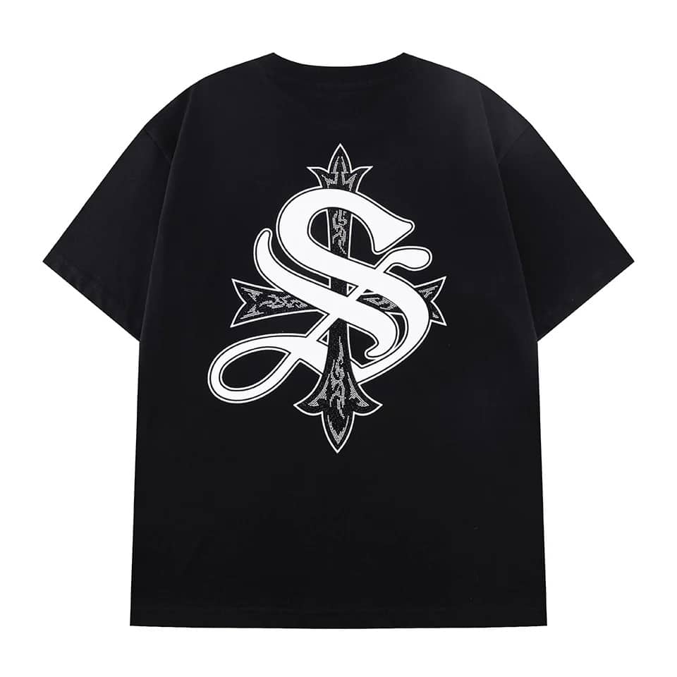 SUPPLIER 26ss "Tribal Cross Tee" Black Black M