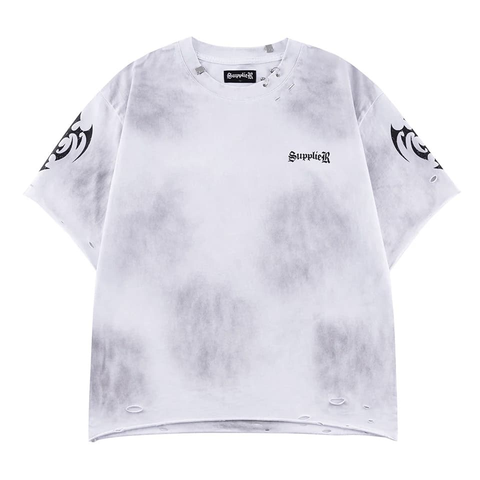 SUPPLIER 26ss "Distressed Pierced Tee V2" White White M