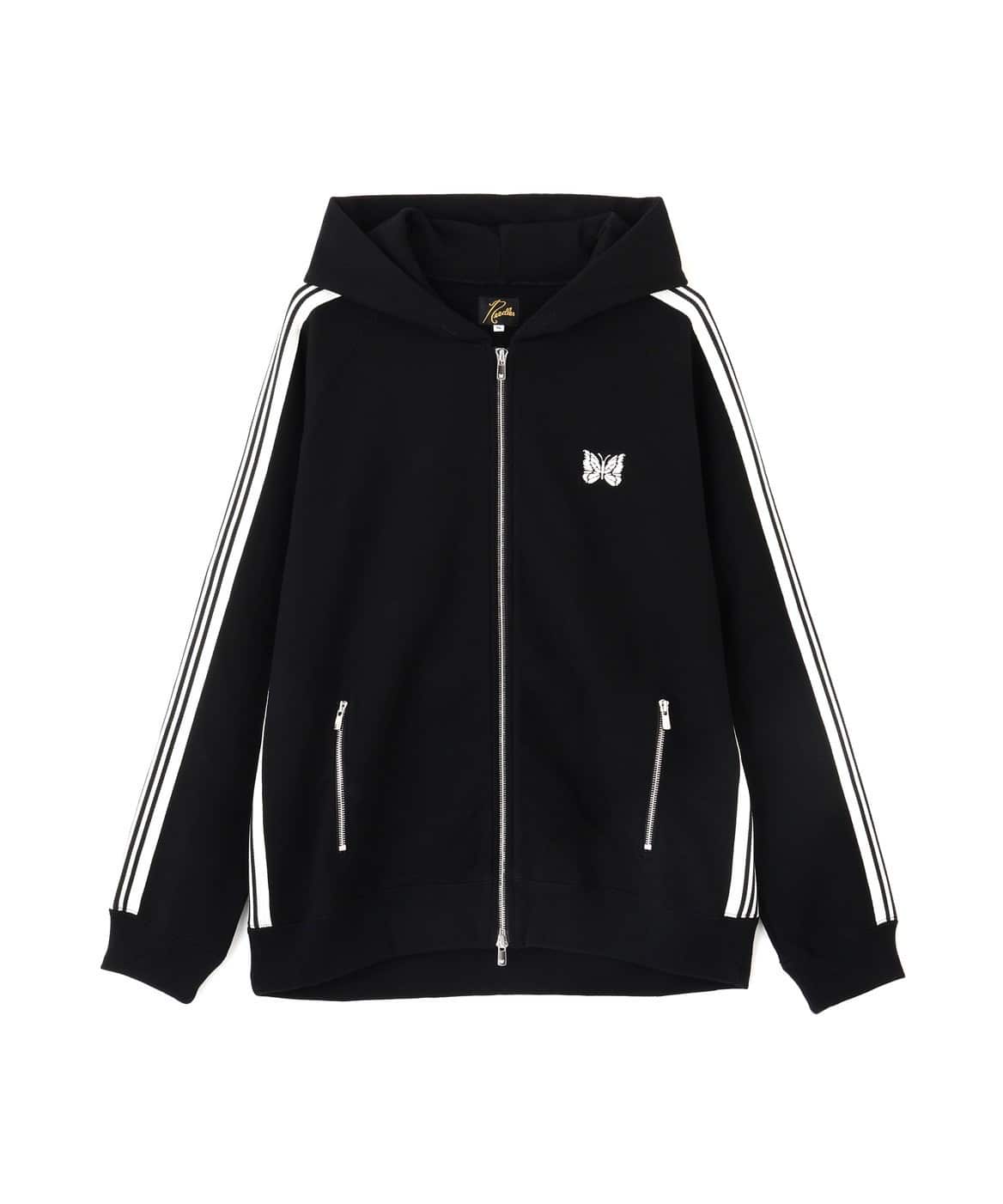 【先行予約 6月6日発売予定】Needles 26aw "Exclusive Zip Track Hoody - Cotton Jersey" Black Black S
