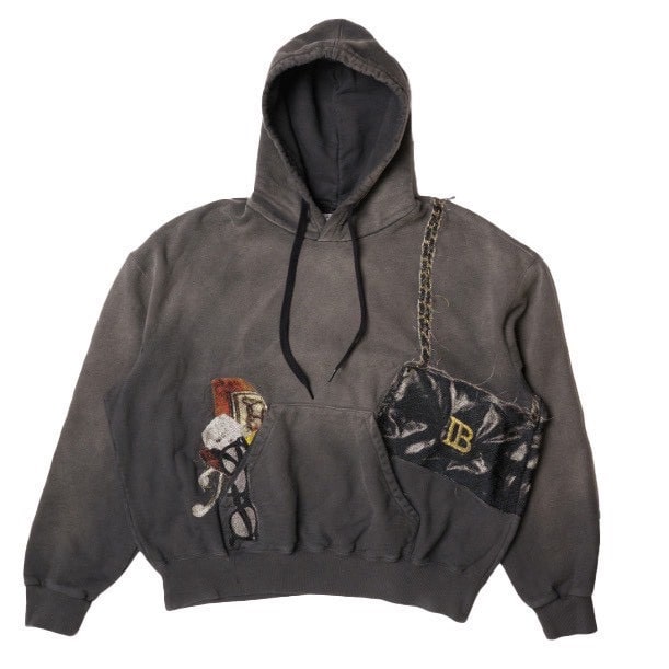 doublet 26aw "TROMPE L’OEIL EMBROIDERY HOODIE" Black Black M