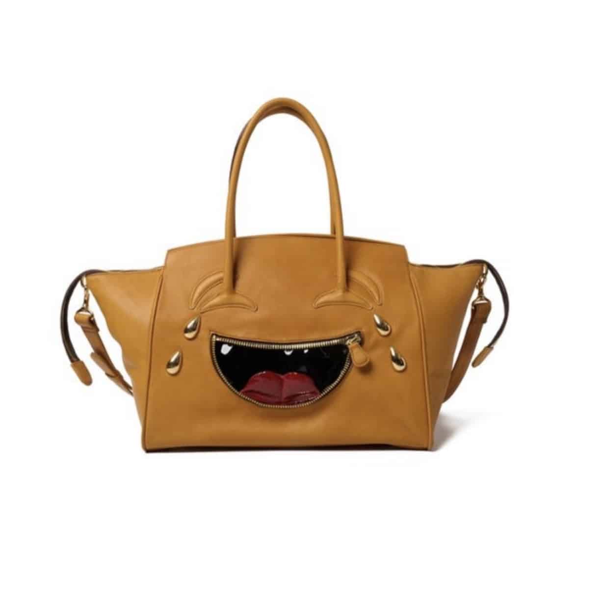 doublet 26aw "LAUGHING EMOJI LEATHER BAG" Camel Camel One Size