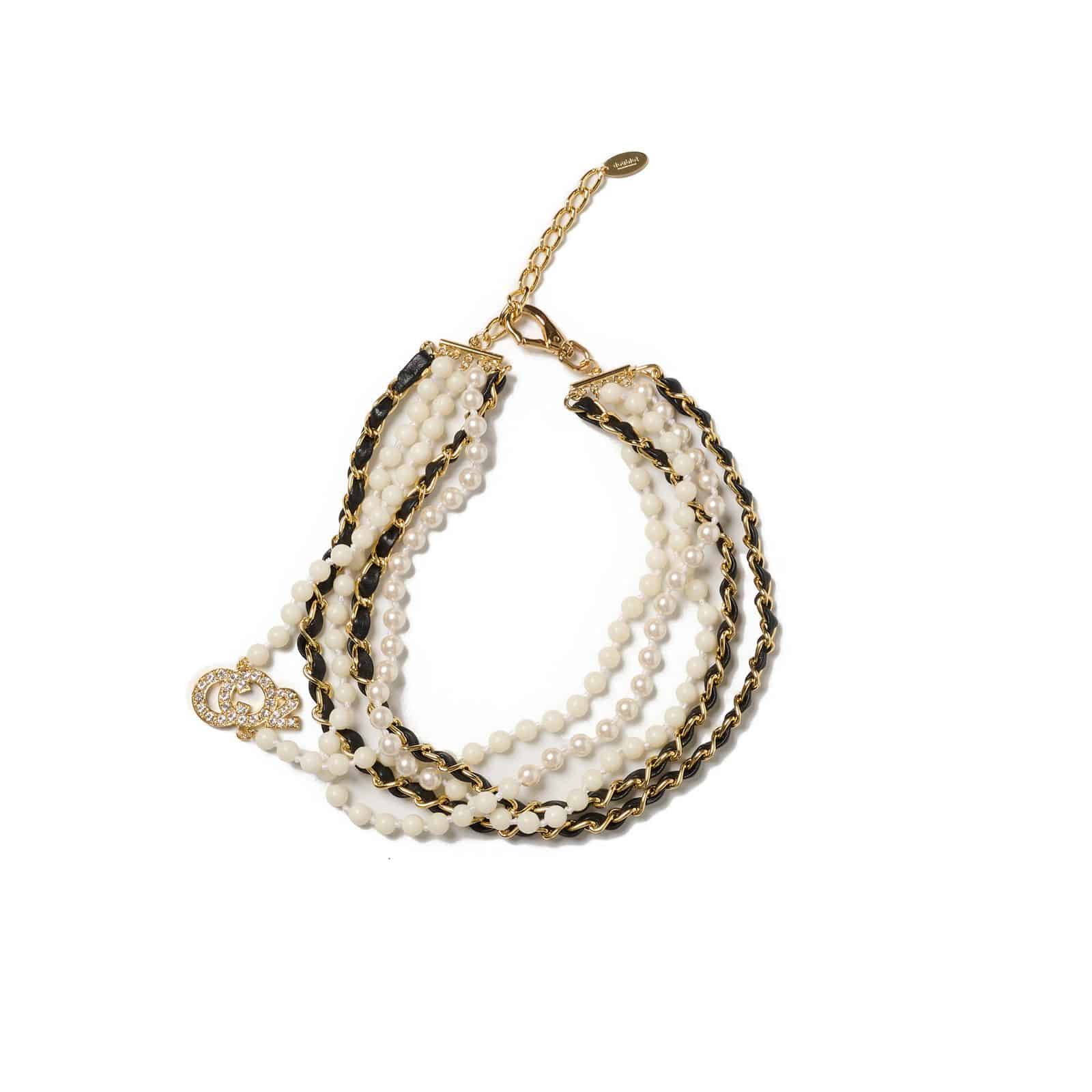 doublet 26aw "CO2 STARAND NECKLACE" Gold One Size
