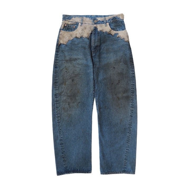 doublet 26aw "SMOKE EMBROIDERY DENIM PANTS" Indigo Indigo M