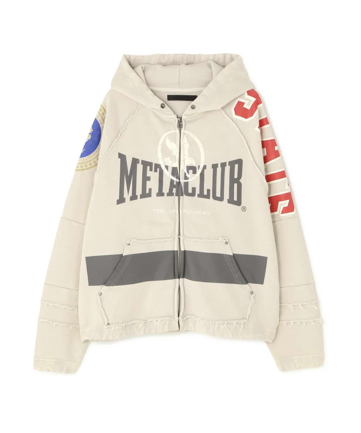 Danke Schon 26aw "Chemical Sweat Zip Hoodie Metaclub" White White M