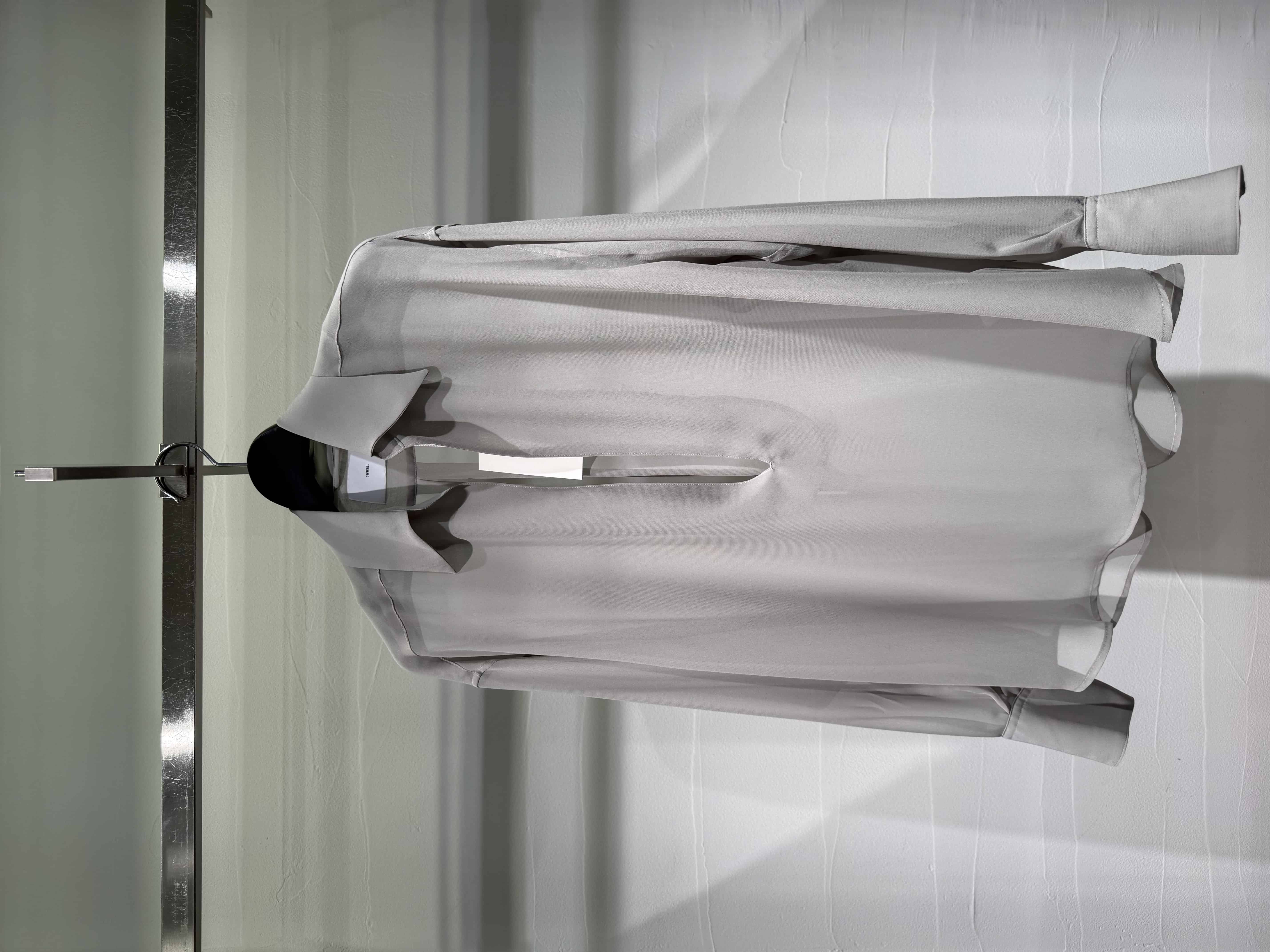 SUGARHILL 26ss "Sheer Skipper Shirt" Pale Gray