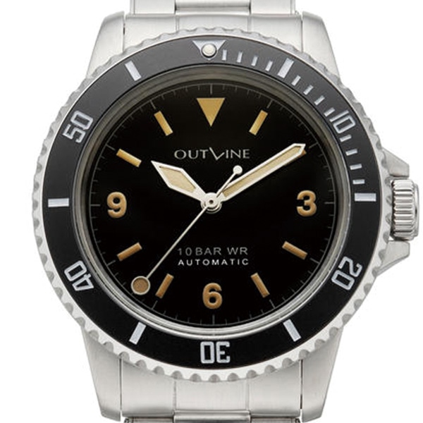 【OUTLINE】アウトライン BLACK DIVER （3・6・9タイプ） YK20252-2BK 自動巻 メンズ