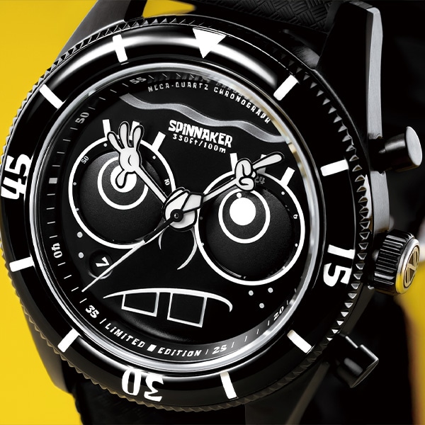 《SPINNAKER》 スピニカー FLEUSS Meca-Quartzl Chronograph SPONGEBOB LIMITED フルース メカクォーツクロノグラフ スポンジボブ リミテッドエディション SP-5154-02 クォーツ メンズ