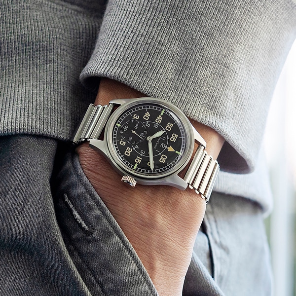 【OUTLINE】アウトライン・ミリタリーType1940 YK20251-60BO ブラック 手巻き メンズ