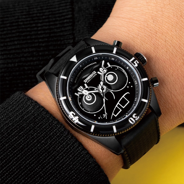 《SPINNAKER》 スピニカー FLEUSS Meca-Quartzl Chronograph SPONGEBOB LIMITED フルース メカクォーツクロノグラフ スポンジボブ リミテッドエディション SP-5154-02 クォーツ メンズ