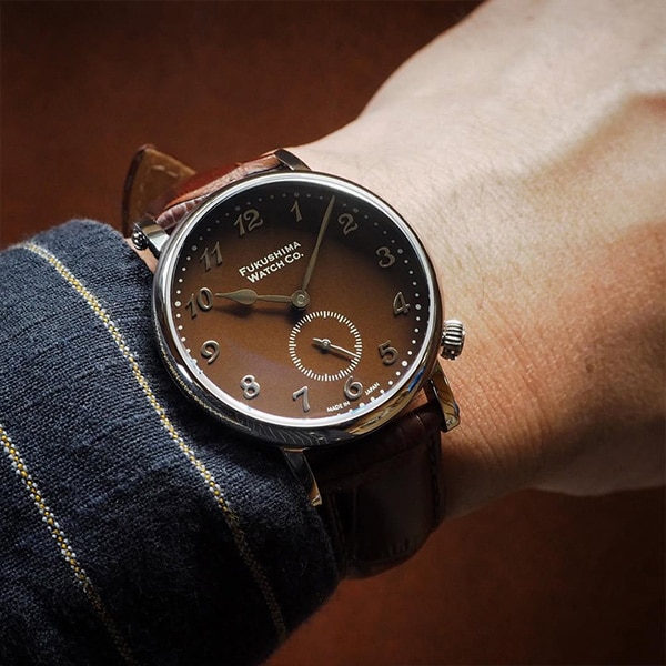 【FUKUSHIMA WATCH Co.】 フクシマウォッチ Odaka / Chestnut brown 自動巻