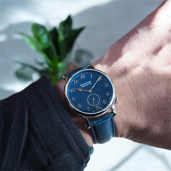 【FUKUSHIMA WATCH Co.】 フクシマウォッチ Odaka / Blueberry blue 自動巻