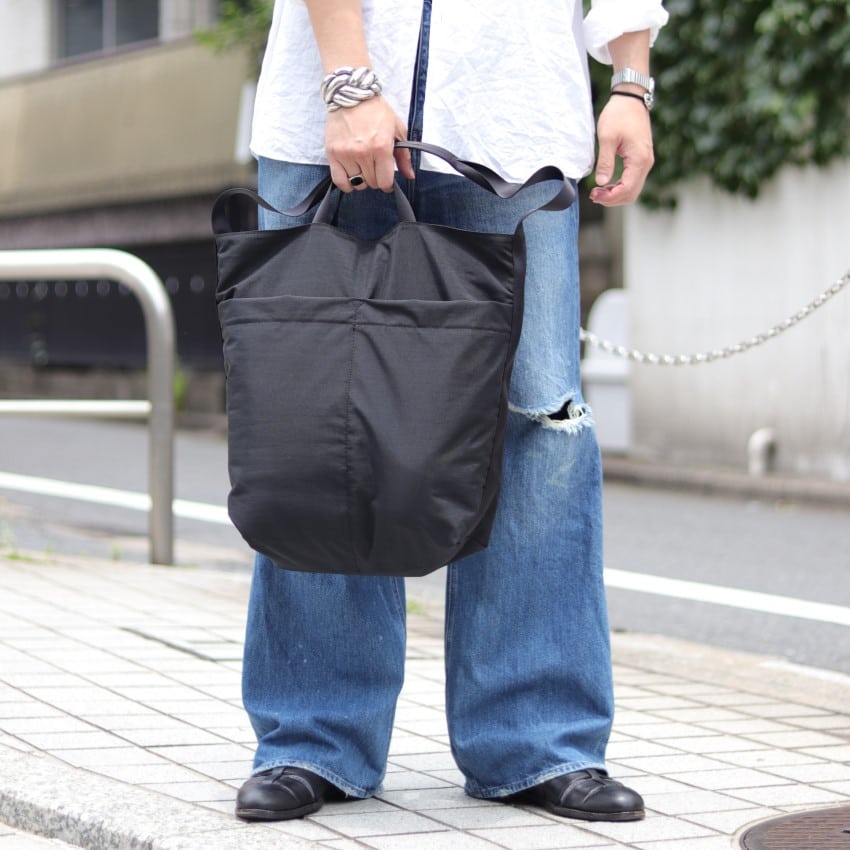 【SLOW&CO.×COMPLETE WORKS】 bullet helmet bag Black W310×H400×D170mm