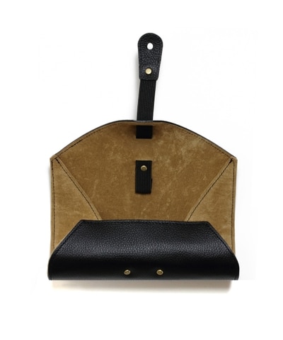 DIFFUSER　シュリンク　レザーロールアイウェアケース Black & Beige ONESIZE