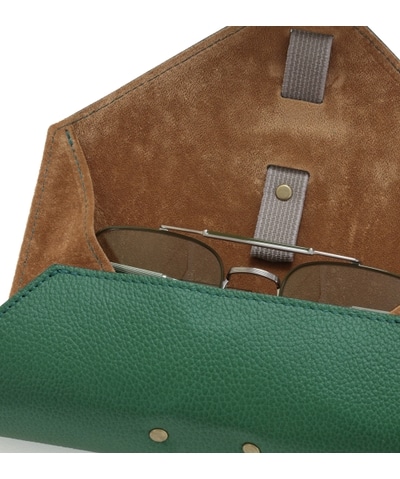 DIFFUSER　シュリンク　レザーロールアイウェアケース Black & Beige ONESIZE