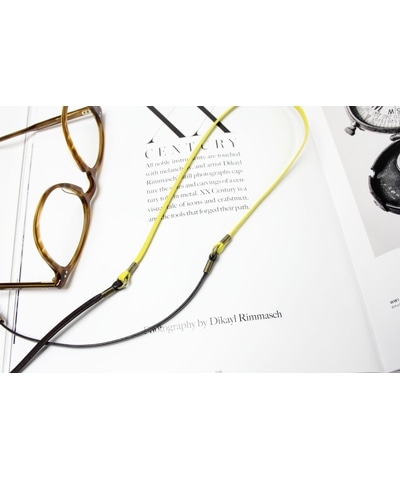 DIFFUSER　ツートンレザークラシックコード Yellow × Dark Brown ONESIZE