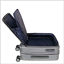 【innovator】キャリーケース INV50 ZIPPER TYPE FRONT OPEN POCKET Mad Black Mad Black  H55 x W35 x D25 cm（Total : 115 cm）機内持込可