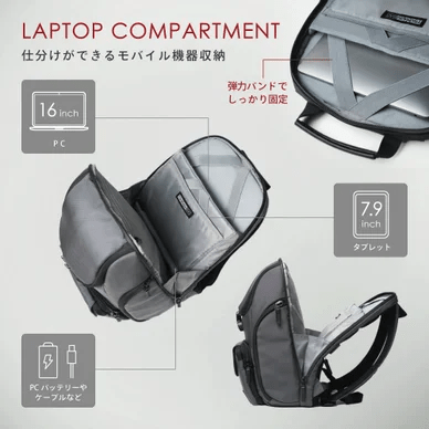 【SIMCLEAR】TUNAGU BAG　２WAYリュック ブラック H44×W30×D16cm