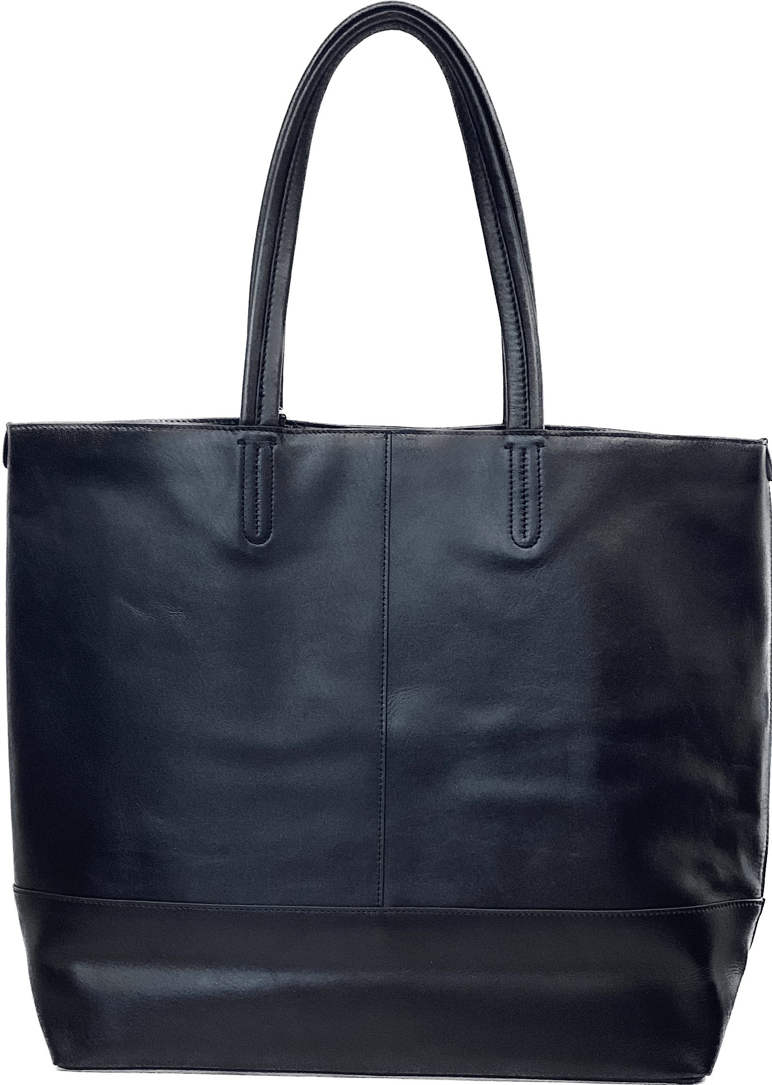 「PID」レザートートバッグ NV ネイビー H35cm×W36cm×D12cm